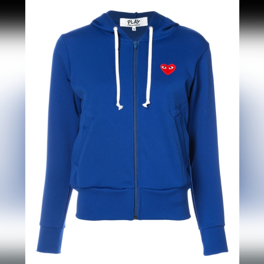 Comme Des Garcons Play Zip Up Hoodie Jacket M